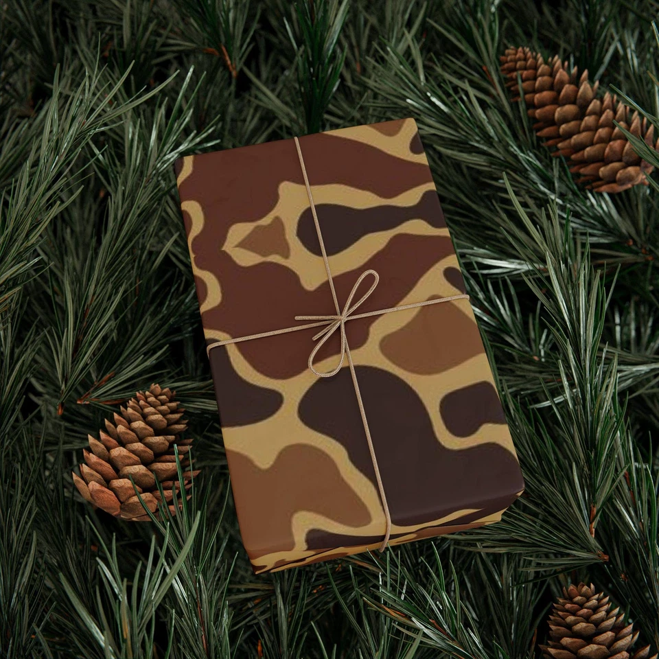 Old School Camo Hunting Wrapping Paper, Hunting Wrapping Men Wrapping Paper - Image 2 of 4