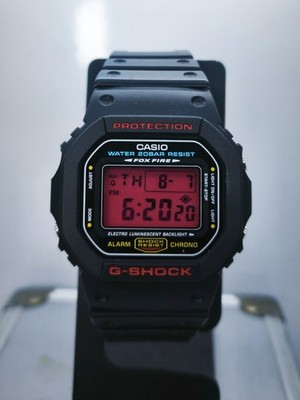 NEAR MINT Vtg Casio G Shock DW-5600E-1 Polarized RED  1545 Mod (1996) ONLY One!