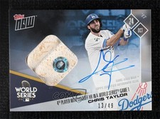 2017 Now Topps Online Exclusive Blue Relics 13/49 Chris Taylor #816C Auto 0ai2