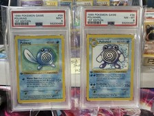 1st Edition (shadowless) Poliwhirl And Poliwag Graded (Sequential) PSA 8 & PSA 9