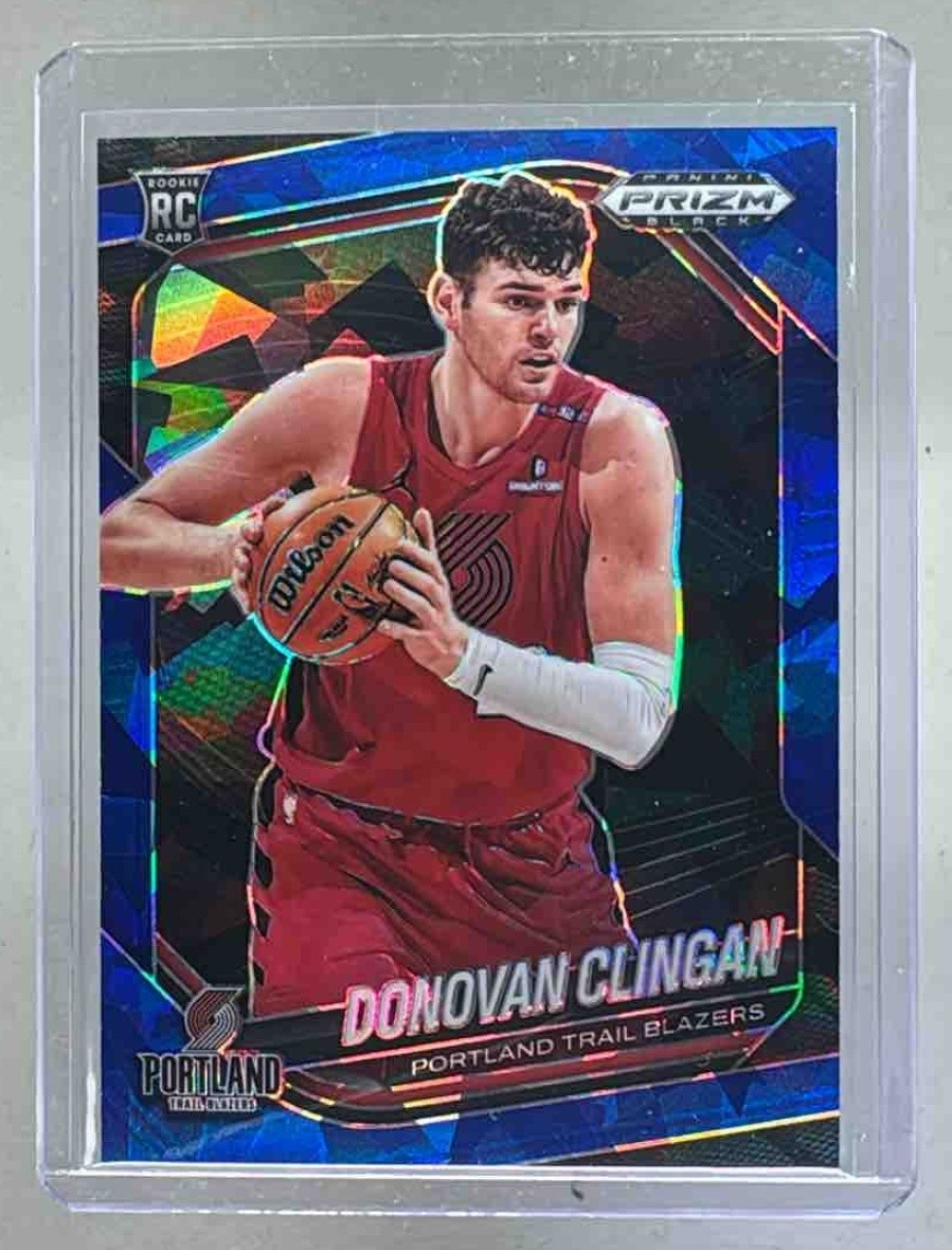Donovan Clingan 2024 Panini Prizm Black #131 Blue Ice Rookie RC /125
