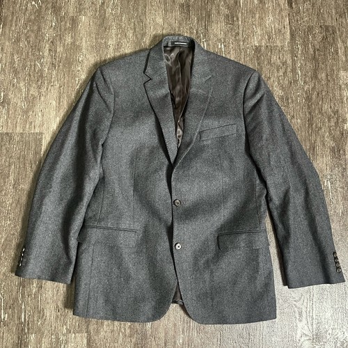 Lauren Ralph Lauren, Lauren Ralph Lauren Black Label Slim Blazer Two Button Herringbone Mens Gray 42R