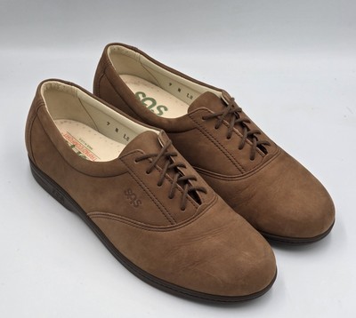 SAS Whisper Walking Oxford Womens 9 N Brown Suede Lace Up  display picture 3