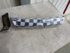 REAL NOS FLITE V BAR SCOTTS PAD CHECKERED BLACK HANDLE BAR BMX VINTAGE