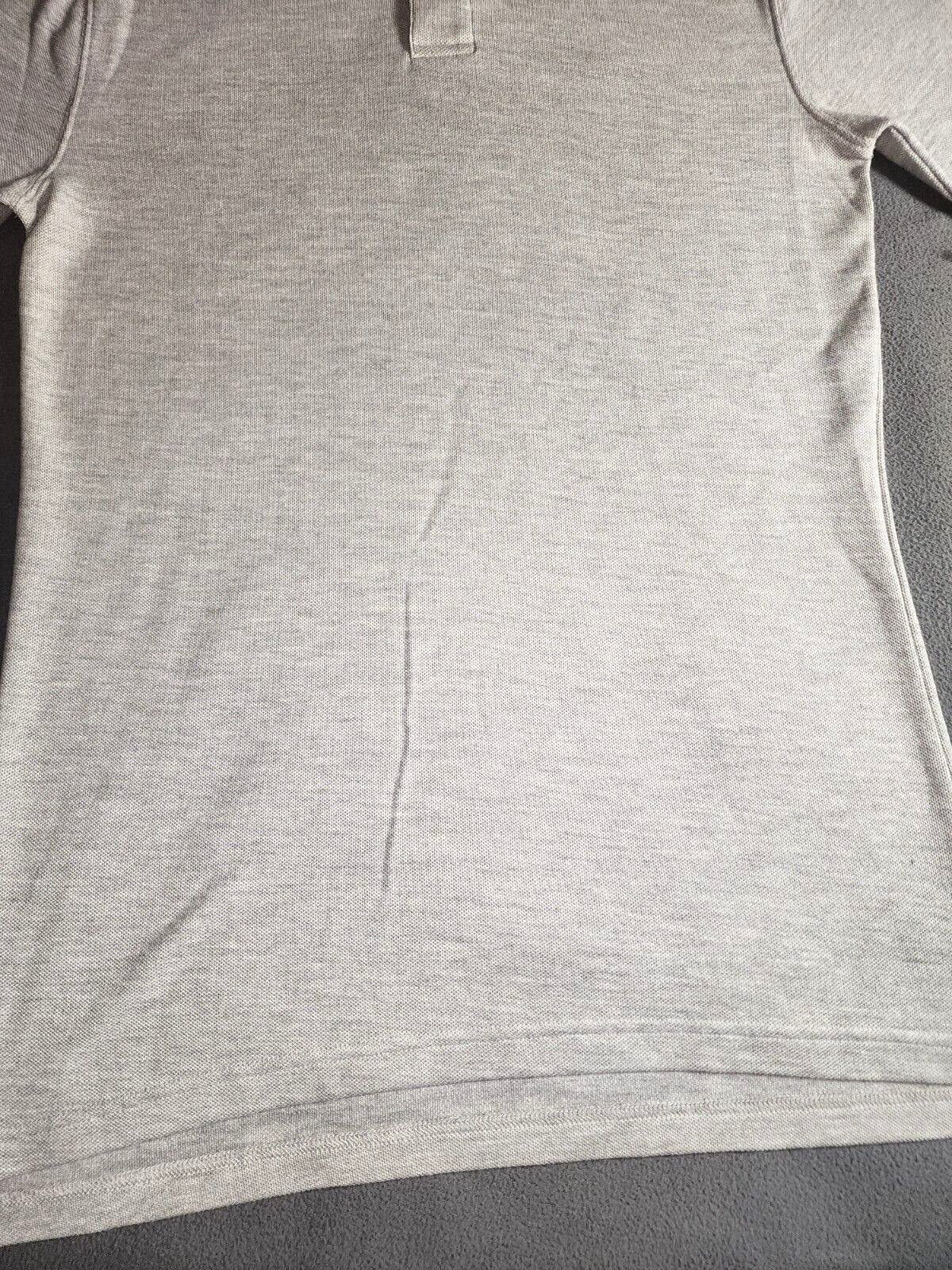 PONY Camicia Saddlebred Uomo Piccola Grigio Manica Corta Quarto Bottone Collo Polo Perfetta