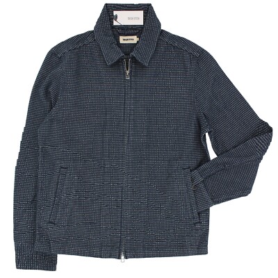 Taylor Stitch Men's Cavern Jacket Navy Dobby Cotton Full Zip