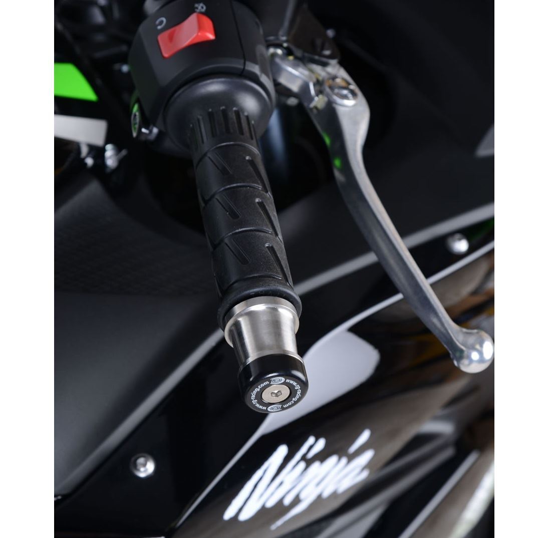 R&G Bar End Sliders Black Kawasaki Ninja H2 SX 2018 - 2024