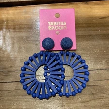 Blue Woven Circular Drop Earrings - Tabitha Brown for Target Collection