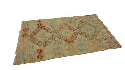 Naim Kilim Afghan Handgeknüpfter Teppich Läufer 91x54cm