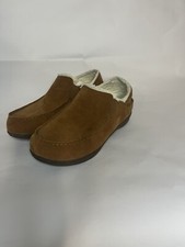 Powerstep Arch Wear Men  s Brown suede Slip - On Slippers - US Size 9 
