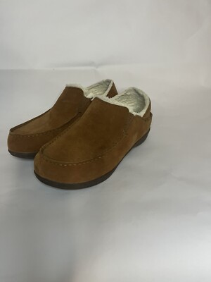 Powerstep Arch Wear Men s Brown suede Slip - On Slippers - US Size [9]