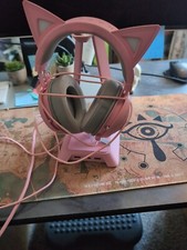 Razer Kraken Kitty Headset Quartz Pink and Matching Base Station