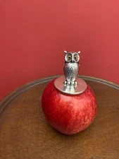 Antique Sampson Rare Novelty Owl Mordan silver London 1907 Place Menu Holder