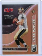 2020 Panini Rookies & Stars Football The Waves Gold #15 Drew Brees #04/10