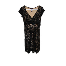 Volume One Women's Black Lace Dress Sz Medium