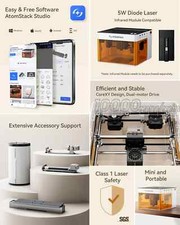 Mini Portable Laser Engraver 5W DIY Bluetooth Machine Painted Dog Tag Paper