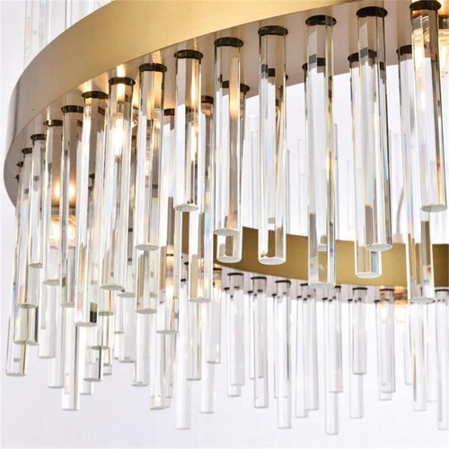 Elegant Lighting Dallas 18-Light Crystal & Metal Chandelier in Gold - Picture 7 of 9