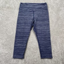 NOBULL Women's Activewear Tapered Leg Cropped Yoga Legging Pants Size M Blue