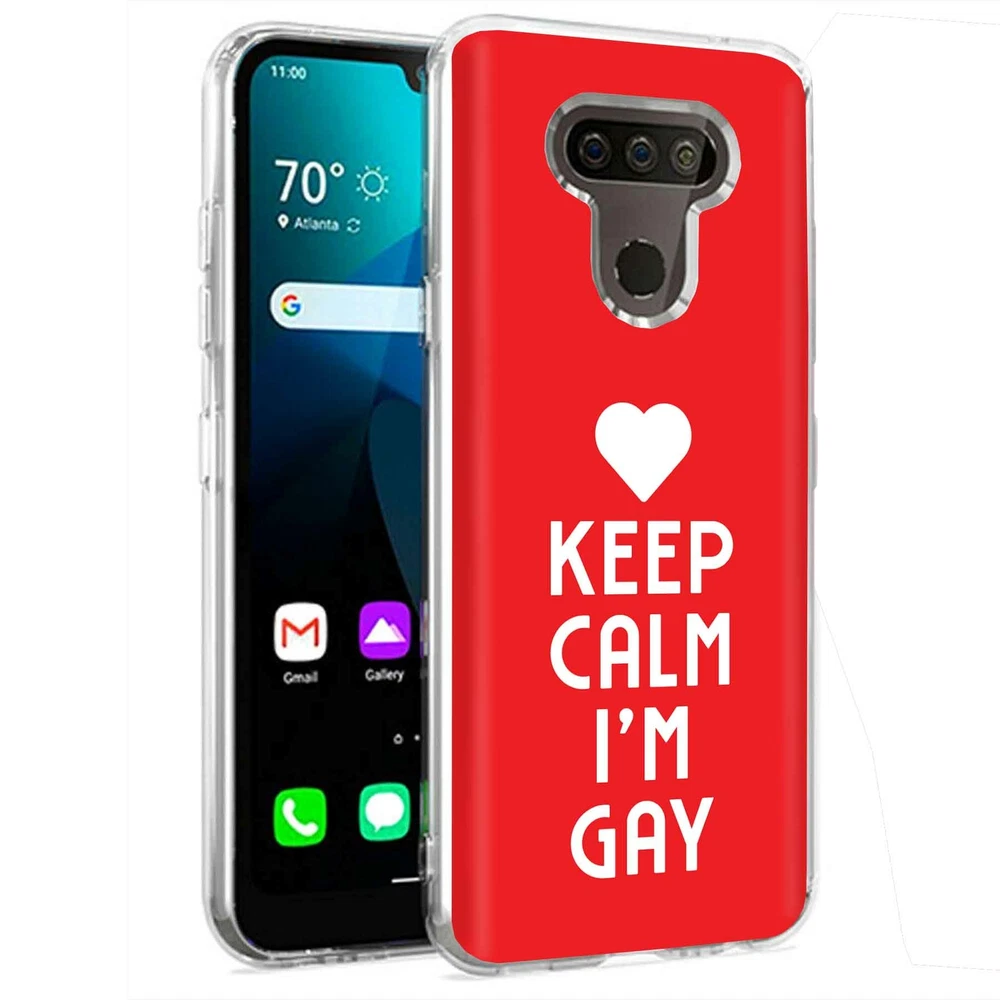 Phone Case for LG Harmony 4,Premier Pro Plus,K41, Keep Calm Gay Print
