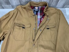 Dickies Workwear Jacket Mens XL Tan Duck Canvas Lined Chore Work