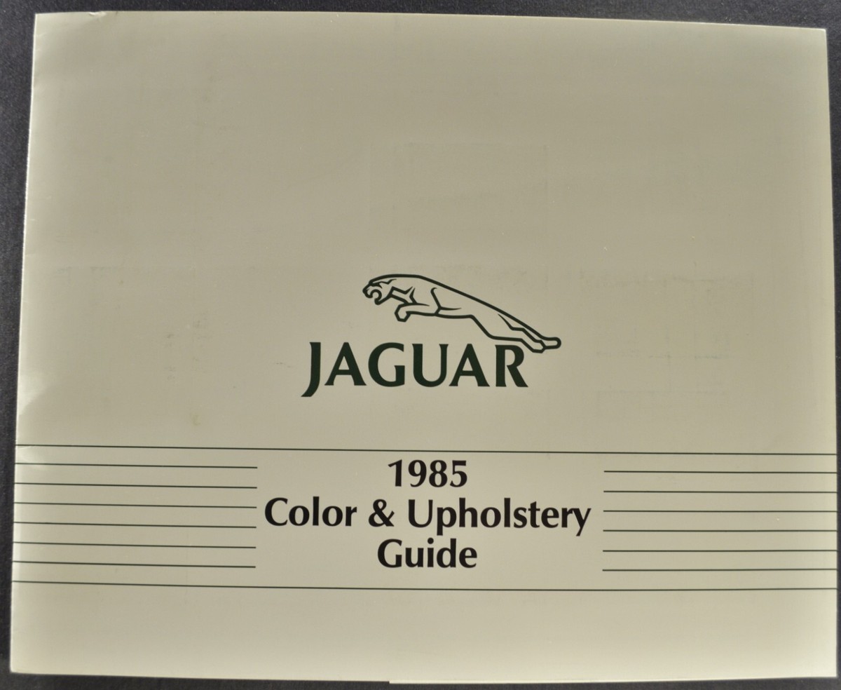 1985 Jaguar Color/Upholstery Brochure XJS XJ6 Vanden Plas