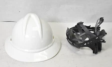 MSA V-Gard 500 Non Vented White Hard Hat w Ratchet Suspension Branded