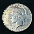 1934 Silver Peace Dollar Philadelphia Mint Almost Uncirculated Condition*