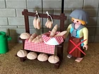 BREAD STAND WITH ACCESSORIES BELEN MEDIEVAL MARKET PLAYMOBIL FIGURE NOT INCLUDED