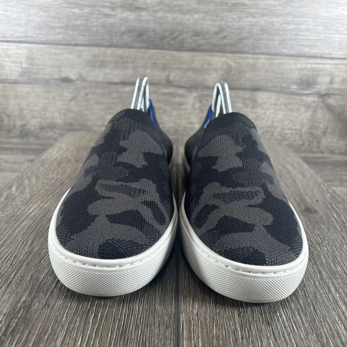 Womens Classic Rothys Gray Slip-On Shoes The Original Slip On Sneaker in Latte | Rothy main image 3