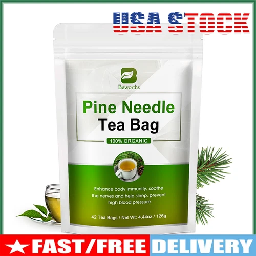 42Bags Wild Pine Needle Tea,Natural Herbal,Rich In Vitamin A/C,Improve Immunity
