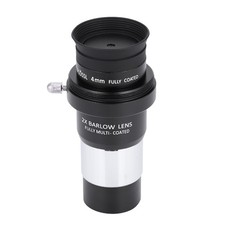 1.25 Plossl Telescope Eyepiece Set 4/10/25mm 2X Barlow Lens Kit For Astronomy