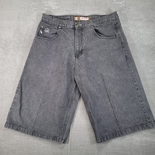 Mecca USA Y2K Mens Size 38 Gray Denim Jean Shorts Skater Baggy Hiphop