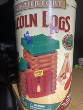 Brand New Lincoln Logs Frontier Fort Set Indian Native American Canoe Teepee