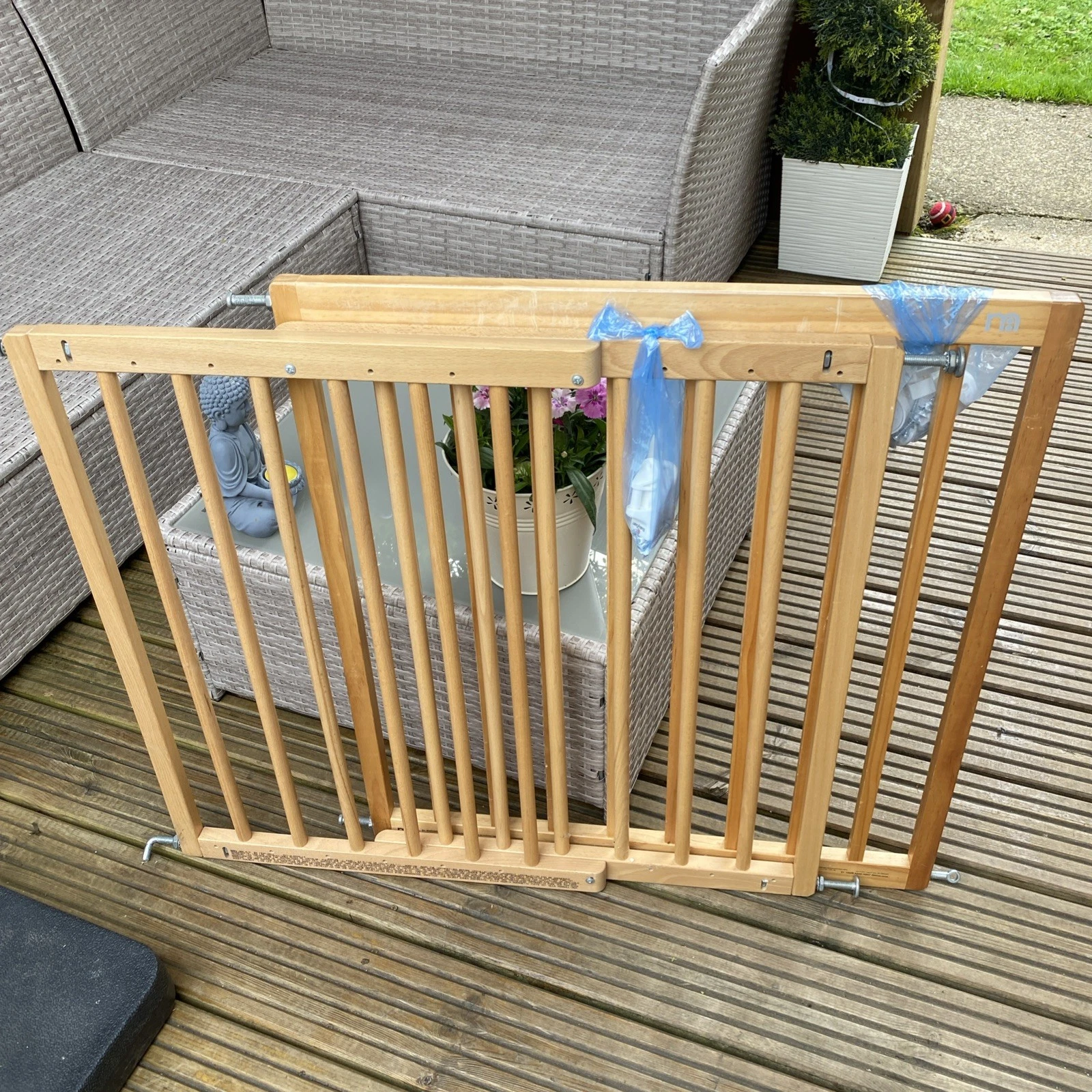 Wooden Childs Safety Gate Beech, Wall Mounted