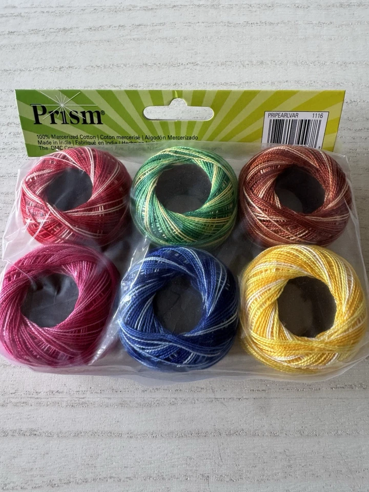 DMC Prism Pearl Cotton Thread~Size 8~Variegated Colors for Crochet/Crafts~6/pkg - Image 3 of 4