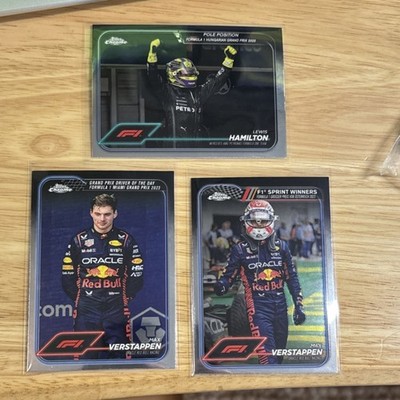 Topps Chrome Formula 1 2022 Trading Card Lot - 3 Cards Hamilton Verstappen