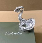 sculpture SERPENT métal argenté CHRISTOFLE collection SIGNE DU ZODIAQUE CHINOIS