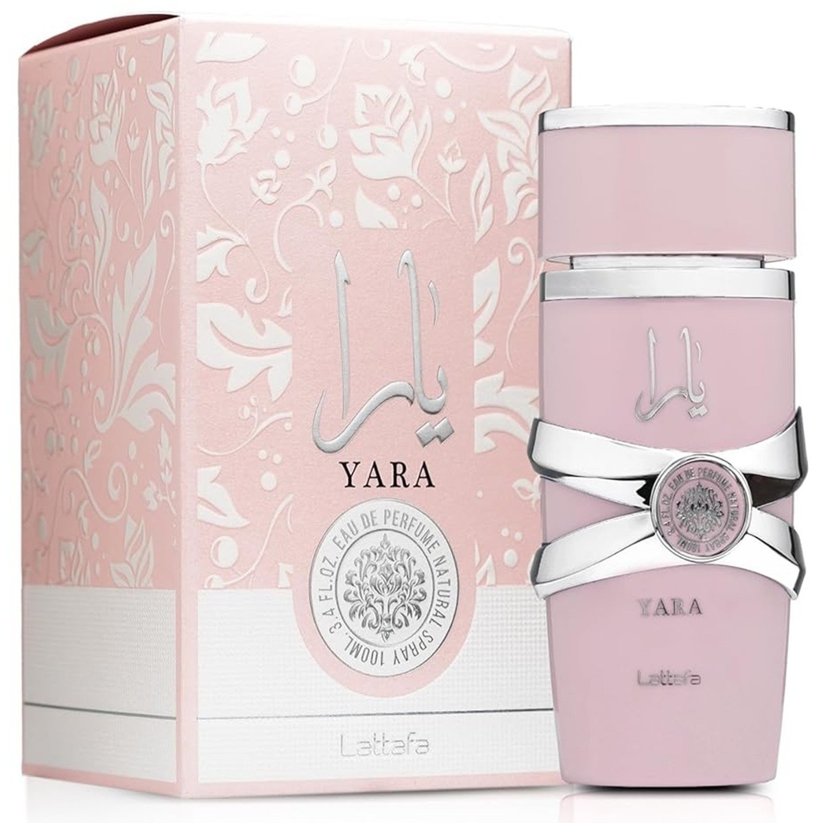 YARA ピンク香水 メタリックバンド付き Yara Pink Eau De Perfume 3.4 Oz. Long Lasting Arabic EDP. Made in