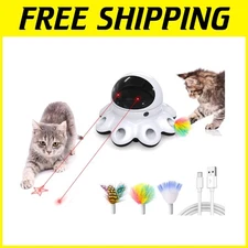 Interactive Cat Laser Toy with Feather Whack A Mole