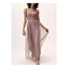 Anthropologie Hitherto Fleur Dress Womens 2 Lavender Sleeveless Tulle Lace Prom