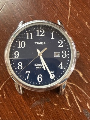 Timex Easy Reader Indiglo Watch- Blue Dial - TW2P75900 (Missing Strap)