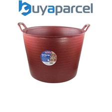 Faithfull Eco Flex Tub Bucket 42 litre - Recycled Red FAIECOFLXR42