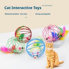 Pet Toys Cat Toy False Mouse in Rat Cage Ball For Pet Cat Kitten Gift cat F3C4