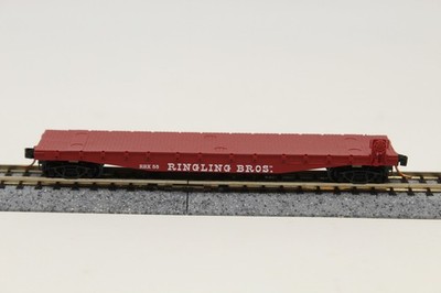 N Scale Micro-Trains 04500402 50' Flat Car Ringling Brothers Circus RBX 55 Red