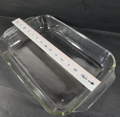 Vintage Clear Glass Pyrex 233 Rectangle Baking Casserole Dish 3 Qt