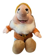 HAPPY Plush Stuffed 14 inch Doll Snow White The 7 Dwarfs NO TAG 2013 Disney