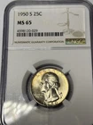 1950 S Washington Quarter NGC MS65 AND DOUBLE DIE REVERSE