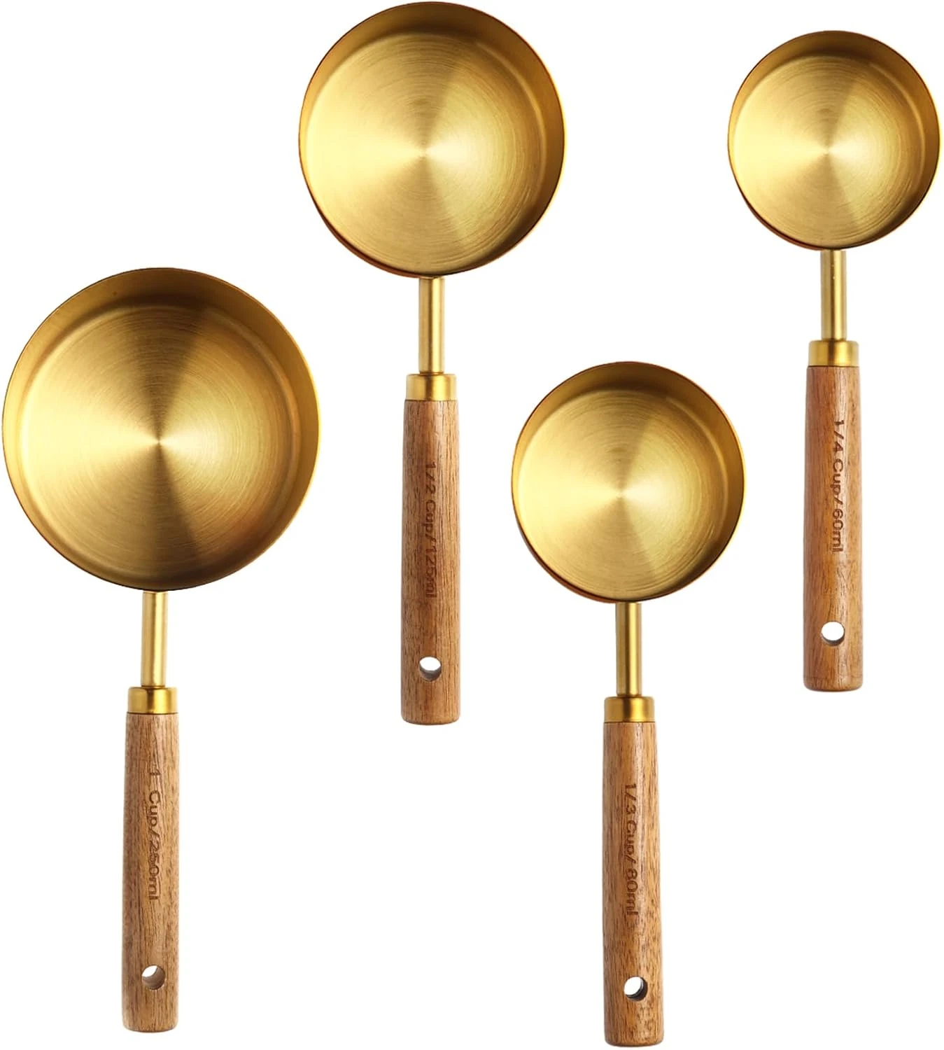4 Piece gold measuring cups set，Golden Stainless Steel Measuring Cup and spoons
Opens in a new windo