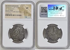 SELEUKID KINGDOM: Demetrios II, second reign, 129-125 BC, AR tetradrachm. NGC