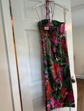 FARM Rio de Reve Cotton Midi Halter Dress XS